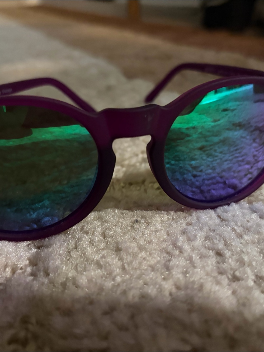 Goodr Purple Sunglasses with Green Mirrored Lenses